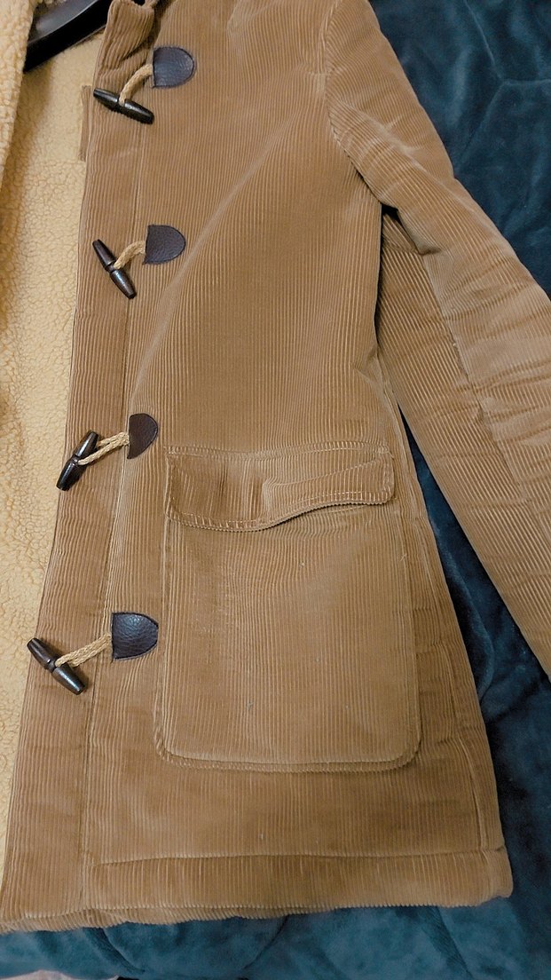 Bej Kapüşonlu Erkek kadife  Süet Ceket - Görsel 5