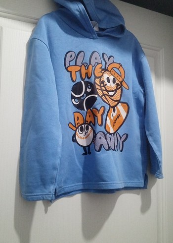 Mavi Baskılı Erkek Çocuk Sweatshirt - Görsel 3