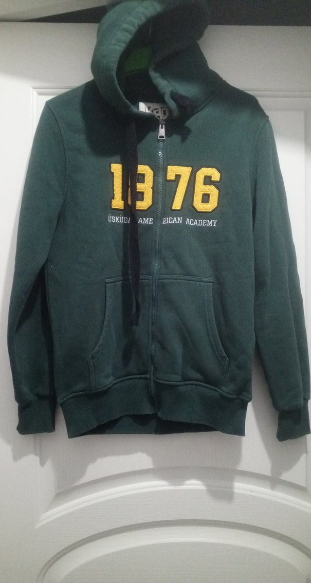 Erkek Çocuk Yeşil Fermuarlı Sweatshirt - Görsel 4