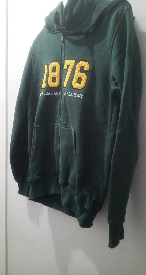 Erkek Çocuk Yeşil Fermuarlı Sweatshirt - Görsel 2