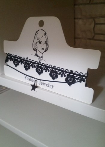 Siyah Dantel Mini Gotik Kolye - Görsel 3