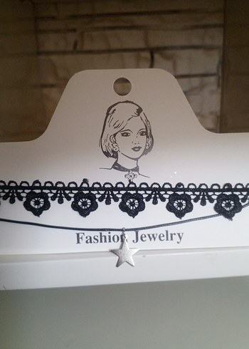 Siyah Dantel Mini Gotik Kolye - Görsel 4