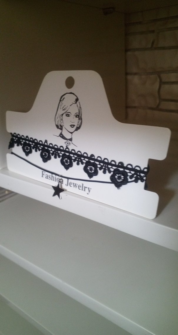 Siyah Dantel Mini Gotik Kolye - Görsel 3