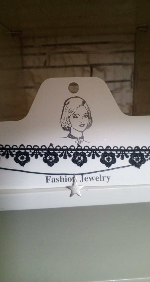 Siyah Dantel Mini Gotik Kolye - Görsel 4