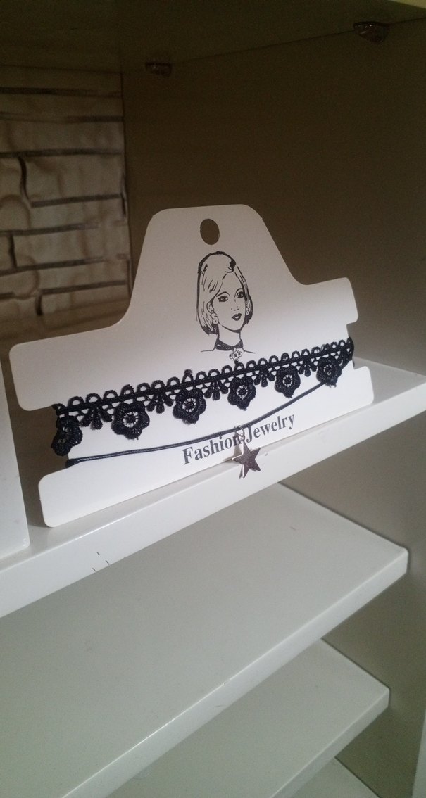 Siyah Dantel Mini Gotik Kolye - Görsel 2