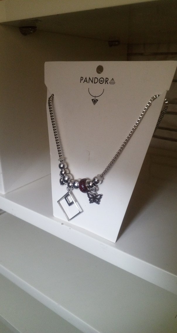 Pandora Uzun Boncuklu Gri Kadın Kolye - Görsel 4