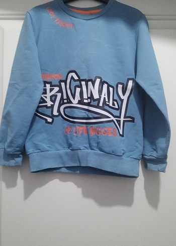 Mavi Baskılı Erkek Çocuk Sweatshirt - Görsel 4