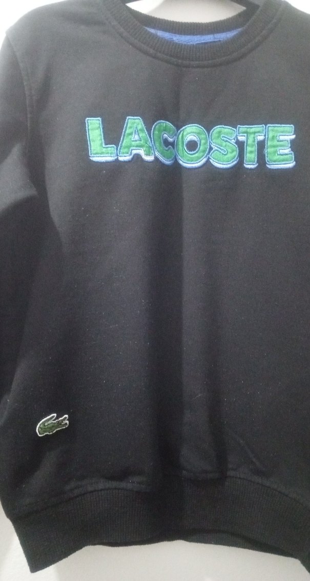 Lacoste Siyah Erkek Sweatshirt Velcro Detaylı - Görsel 2