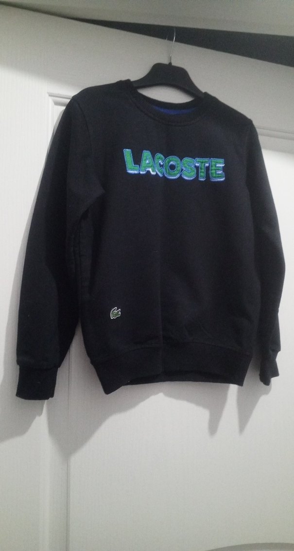 Lacoste Siyah Erkek Sweatshirt Velcro Detaylı - Görsel 4