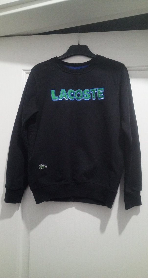 Lacoste Siyah Erkek Sweatshirt Velcro Detaylı - Görsel 3