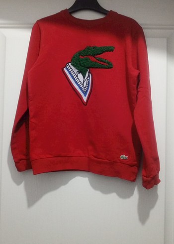Kırmızı Nakışlı Erkek Sweatshirt - Görsel 4