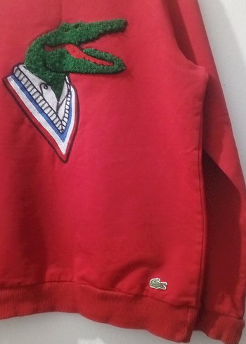 Kırmızı Nakışlı Erkek Sweatshirt - Görsel 3