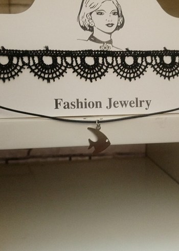 Siyah Dantel Gotik Mini Kolye - Görsel 4