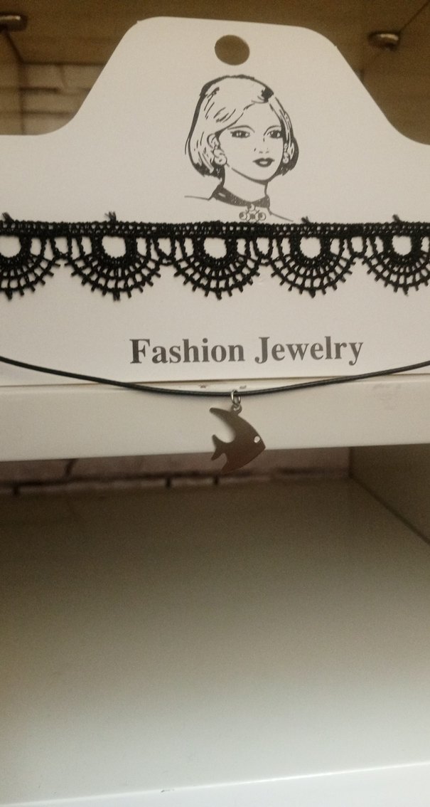 Siyah Dantel Gotik Mini Kolye - Görsel 4