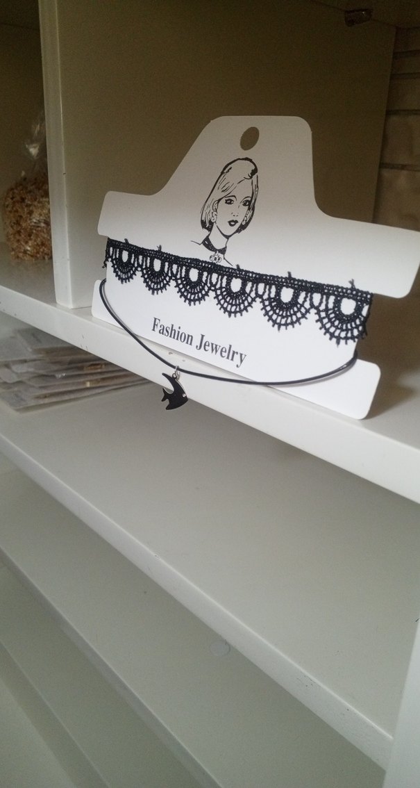 Siyah Dantel Gotik Mini Kolye - Görsel 3