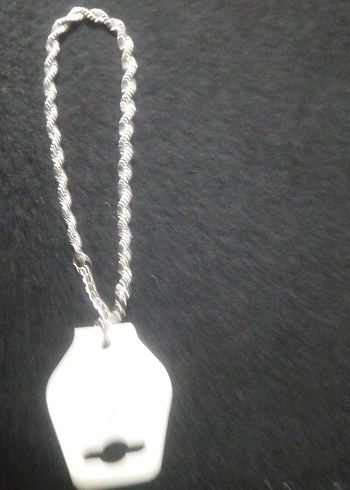 Gri Zincir Detaylı Siyah Yılan Desenli Kadın El Zinciri - Görsel 3