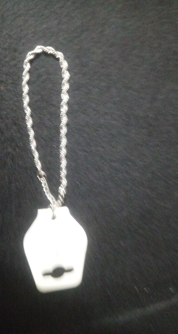 Gri Zincir Detaylı Siyah Yılan Desenli Kadın El Zinciri - Görsel 3