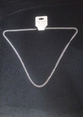 Minimalist Erkek Gri Zincir Kolye - Görsel 2