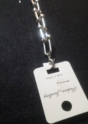 Zincir Detaylı Siyah Rock Punk Kadın El Zinciri - Görsel 2