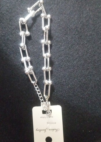 Zincir Detaylı Siyah Rock Punk Kadın El Zinciri - Görsel 4