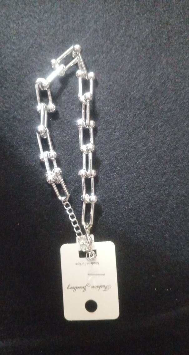 Zincir Detaylı Siyah Rock Punk Kadın El Zinciri - Görsel 4