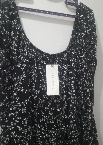 Siyah Gri Desenli V Yaka Triko Elbise - Görsel 6