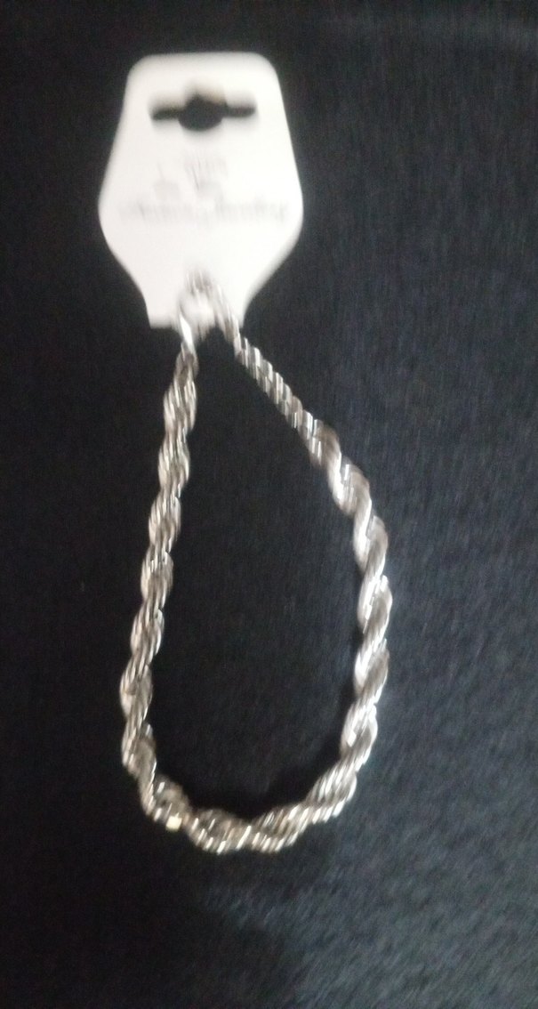 Gri Zincir Detaylı Yılan Desenli Kadın Bileklik - Görsel 3