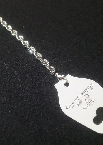 Gri Zincir Detaylı Minimalist Kadın Bileklik - Görsel 2