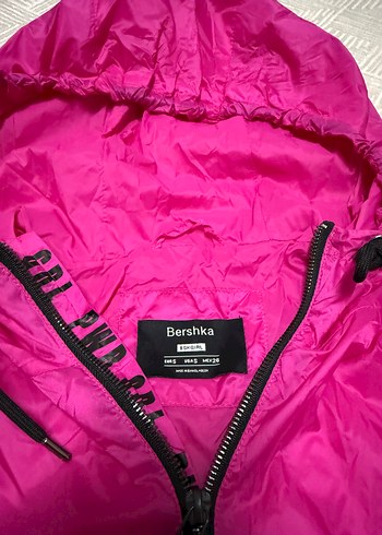 Pembe Kapüşonlu Fermuarlı Kadın Ceket - Görsel 2