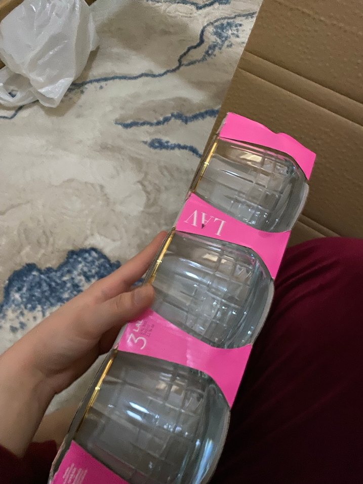 5 kişilik su seti kristal kendinden desenli gold detaylı - Görsel 2