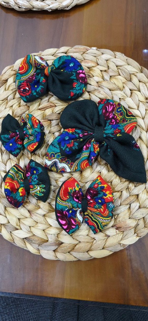 Renkli Bohem Kadın Saç Tokası Fiyonk Seti - Görsel 3