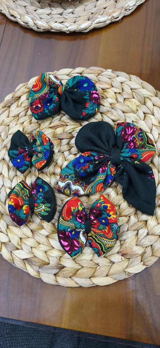 Renkli Bohem Kadın Saç Tokası Fiyonk Seti - Görsel 4