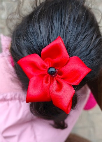 Kırmızı Fiyonk Saç Tokası - Görsel 2