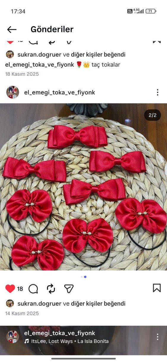 Kız Çocukları İçin Kırmızı Fiyonk Saç Tokaları - Görsel 2