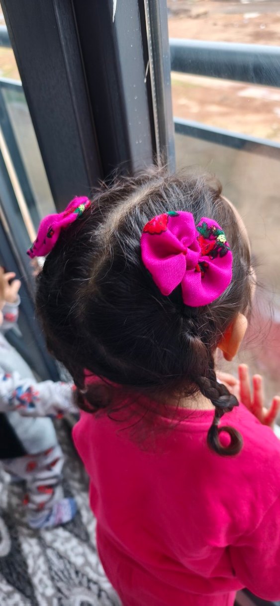 Renkli Bağlamalı Fiyonk Saç Tokası - Görsel 2