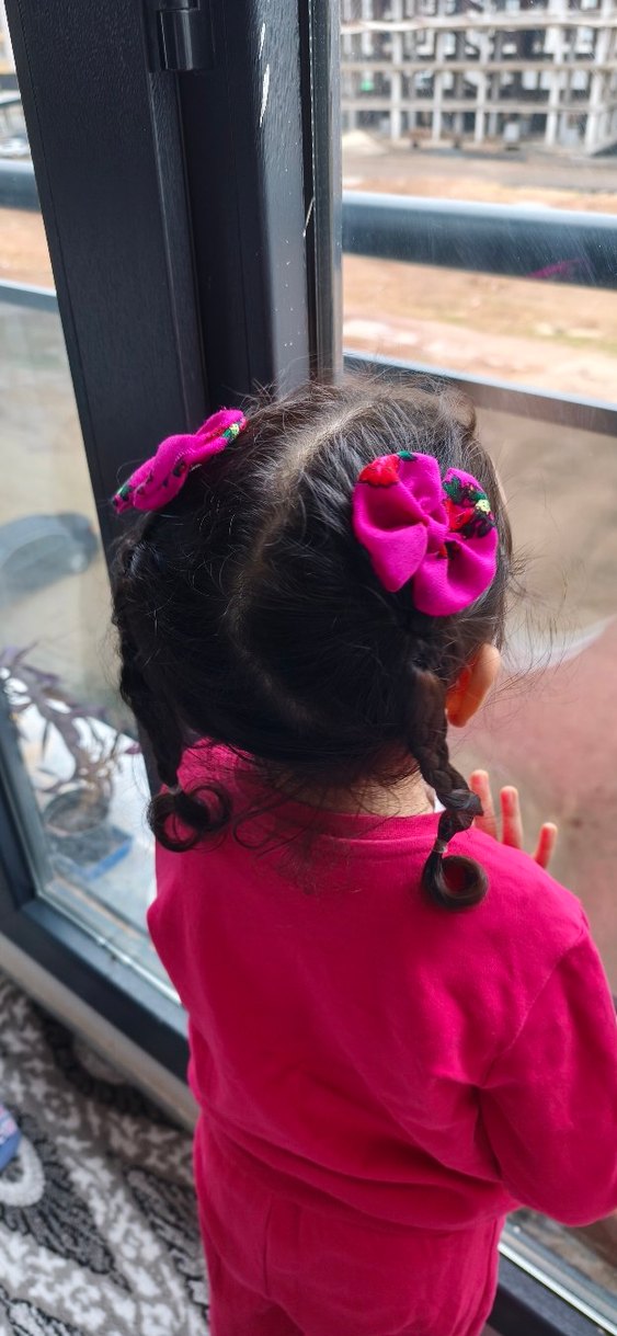 Renkli Bağlamalı Fiyonk Saç Tokası - Görsel 3