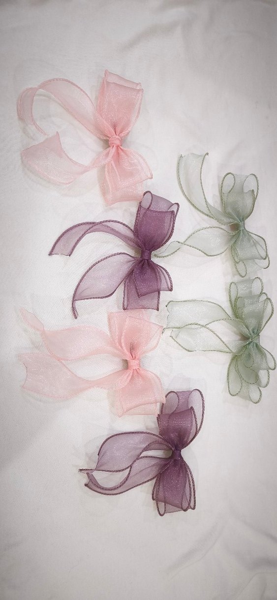 Nakışlı Pastel Renkli Fiyonk Toka Seti - Görsel 2