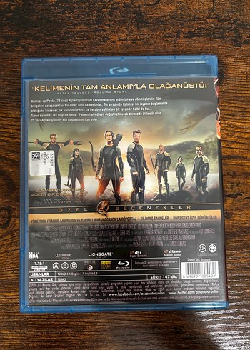 Açlık Oyunları Ateşi Yakalamak Blu-ray - Görsel 2