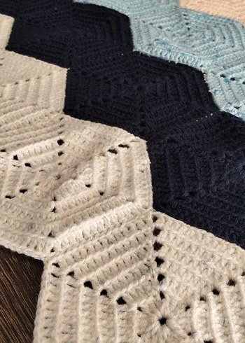 Çok Renkli El Örgüsü Amerikan Servisi Takımı - Görsel 2