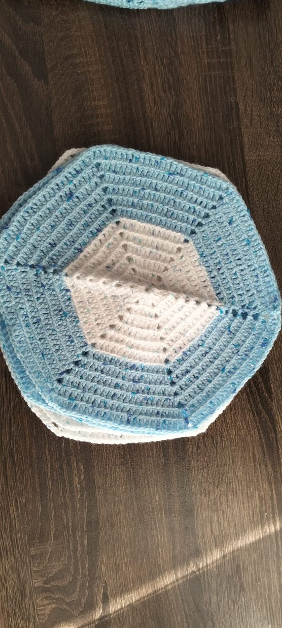 Çok Renkli El Örgüsü Amerikan Servisi Takımı - Görsel 5