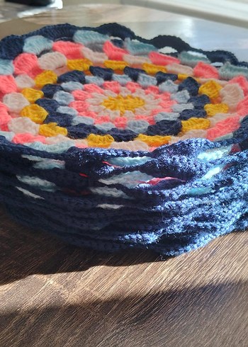 Çiçek Desenli Örgü Amerikan Servisi Takımı - Görsel 4