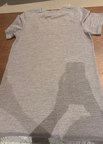 Düğmeli Kısa Kollu Gri Hamile Tişörtü - Görsel 2