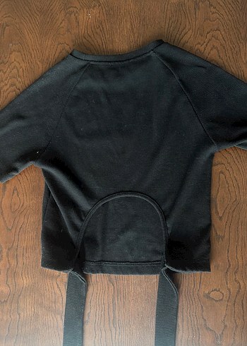 Siyah Kız Çocuk Salaş Kısa Kollu Tişört - Görsel 2