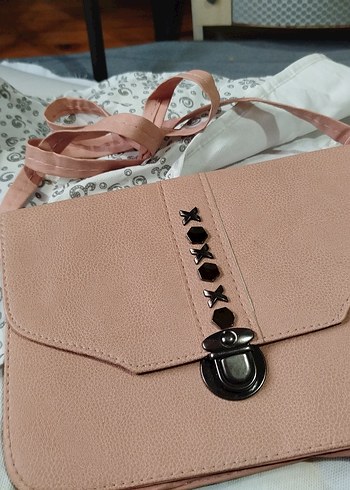 Pudra Deri Tokalı Kadın Çanta - Görsel 2