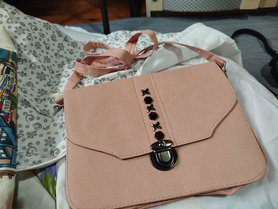 Pudra Deri Tokalı Kadın Çanta - Görsel 2
