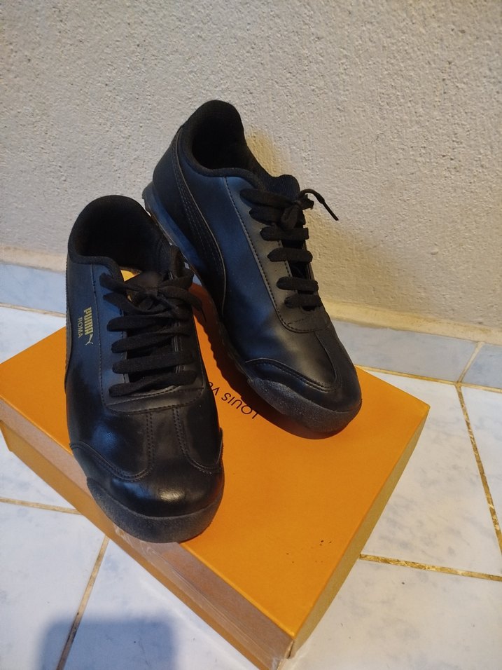 Siyah Erkek Spor Ayakkabı Velcro Bantlı - Görsel 4