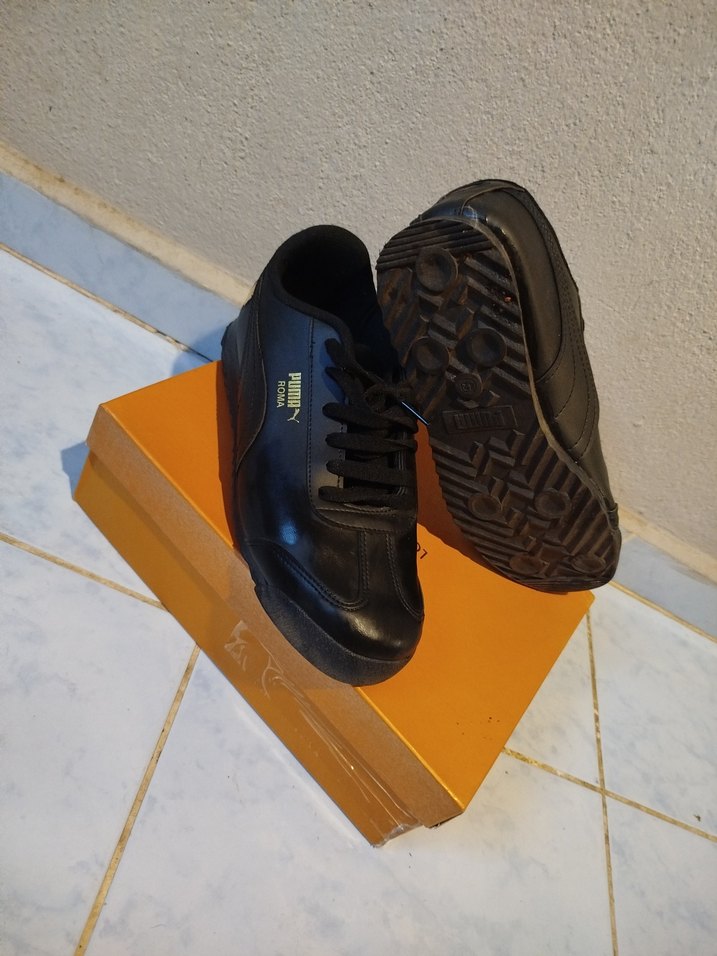 Siyah Erkek Spor Ayakkabı Velcro Bantlı - Görsel 2