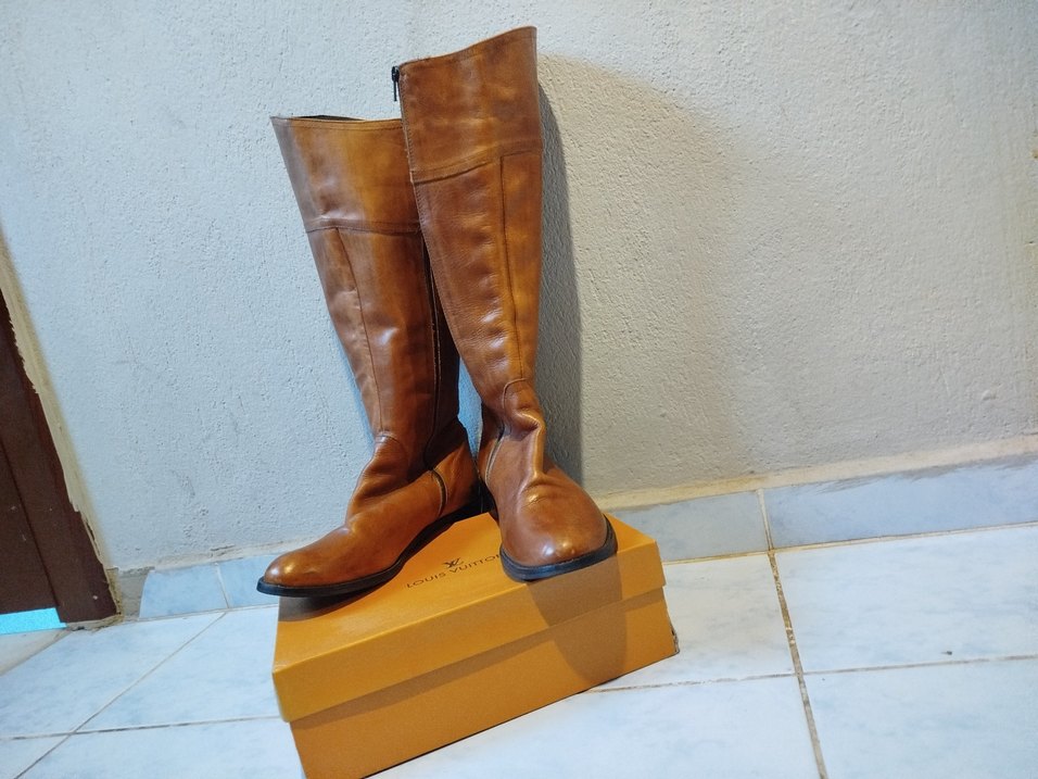 Bej Hakiki Orjinal Deri Kadın Çizme - Görsel 3