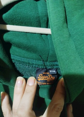 Yeşil Oversize Kapüşonlu Sweatshirt - Görsel 3