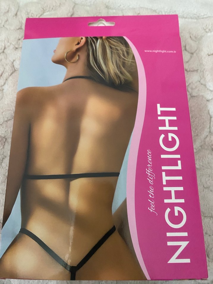 Siyah Desenli Mini Gotik Kadın İç Giyim - Görsel 2